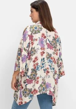 Blusenjacke im Kimono-Stil, mit Blumendruck<sheego by Joe Browns Sale