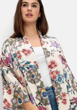 Blusenjacke im Kimono-Stil, mit Blumendruck<sheego by Joe Browns Sale