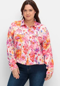 Blusenjacke mit Blumenprint, aus Viskose<sheego loves miss goodlife Clearance