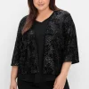 Blusenjacke mit Pailletten und 3/4-Ärmeln<sheego Sale
