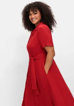 Blusenkleid mit Reverskragen und Bindegürtel<sheego by Joe Browns Hot