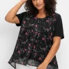 Blusenshirt aus Jersey und Chiffon, in Lagenoptik<sheego Best