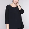 Blusenshirt in leichter A-Linie mit Zipfelsaum<sheego Fashion