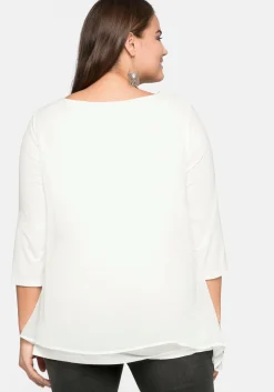 Blusenshirt in leichter A-Linie mit Zipfelsaum<sheego Sale