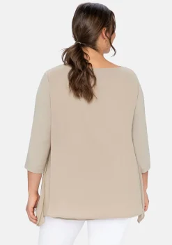 Blusenshirt in leichter A-Linie mit Zipfelsaum<sheego Clearance