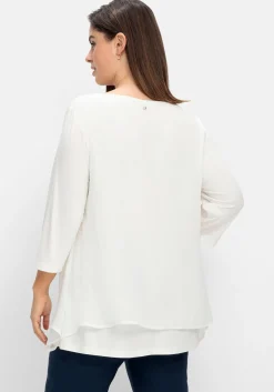 Blusenshirt mit Chiffon, doppellagig<sheego Best
