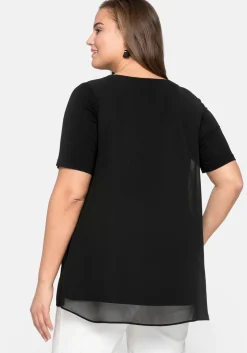 Blusenshirt mit gelegten Falten, im Lagenlook<sheego New