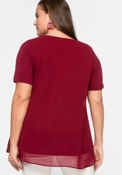 Blusenshirt mit gelegten Falten, im Lagenlook<sheego Best