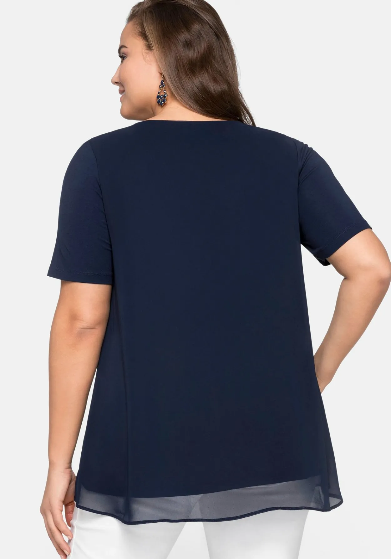 Blusenshirt mit gelegten Falten, im Lagenlook<sheego Best