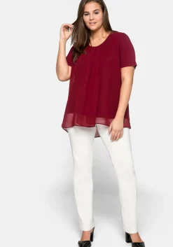 Blusenshirt mit gelegten Falten, im Lagenlook<sheego Best