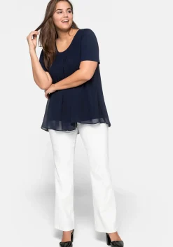Blusenshirt mit gelegten Falten, im Lagenlook<sheego Best