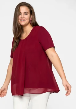 Blusenshirt mit gelegten Falten, im Lagenlook<sheego Best