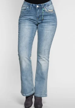 Bootcut Stretch-Jeans im Used-Look<sheego by Joe Browns Sale