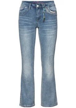 Bootcut Stretch-Jeans im Used-Look<sheego by Joe Browns Sale