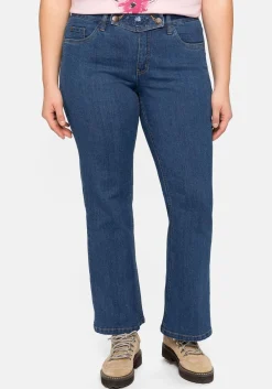 Bootcut Trachtenjeans mit abknöpfbarem Latz<sheego Outlet