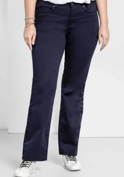 Bootcut-Hose aus elastischem Baumwoll-Twill<sheego Sale