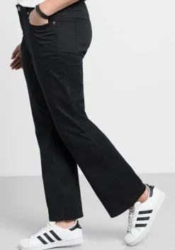 Bootcut-Hose aus elastischem Baumwoll-Twill<sheego New