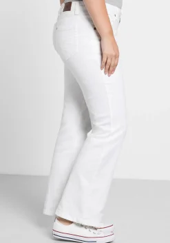 Bootcut-Jeans in 5-Pocket-Form, mit Used-Effekten<sheego New
