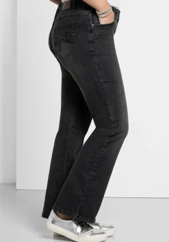 Bootcut-Jeans in 5-Pocket-Form, mit Used-Effekten<sheego Best