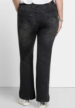 Bootcut-Jeans in 5-Pocket-Form, mit Used-Effekten<sheego Best
