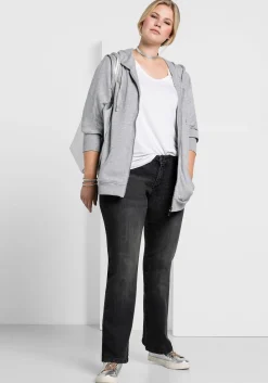 Bootcut-Jeans in 5-Pocket-Form, mit Used-Effekten<sheego Best