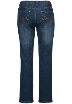Bootcut-Jeans in 5-Pocket-Form, mit Used-Effekten<sheego Discount