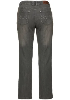 Bootcut-Jeans in 5-Pocket-Form, mit Used-Effekten<sheego Discount