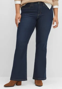 Bootcut-Jeans mit Kontrastnähten<sheego Discount
