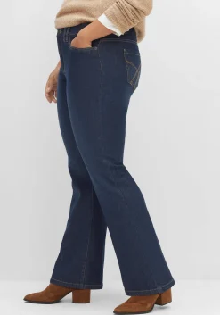 Bootcut-Jeans mit Kontrastnähten<sheego Discount