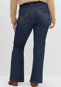 Bootcut-Jeans mit Kontrastnähten<sheego Discount