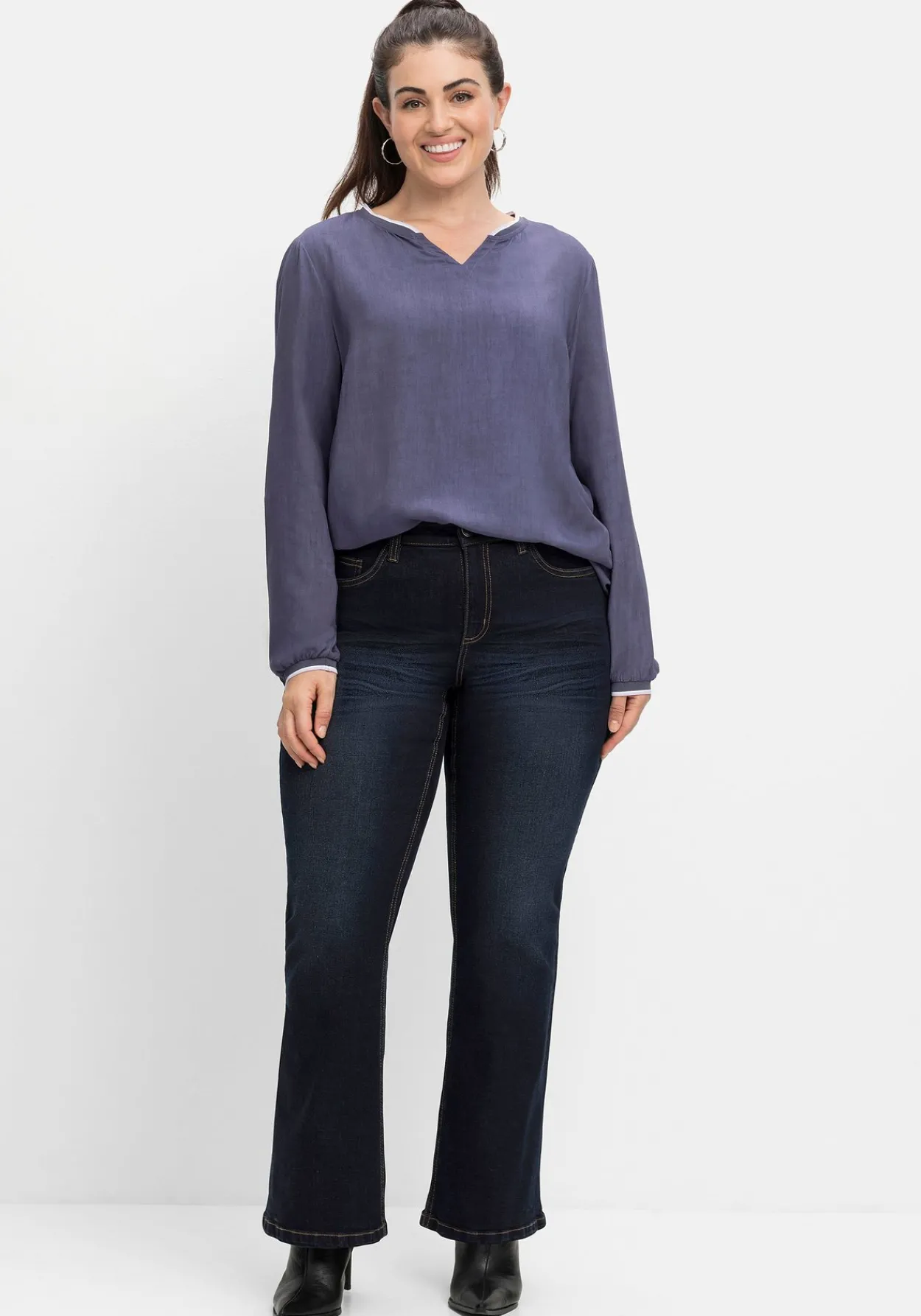 Bootcut-Jeans mit 3D-Catfaces<sheego New