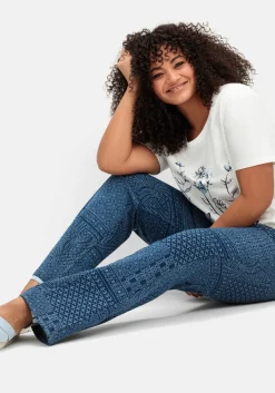 Bootcut-Jeans mit Lasercut-Allovermuster<sheego Online