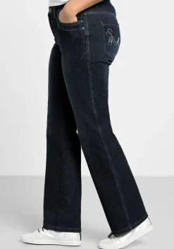 Bootcut-Jeans mit Used-Effekten<sheego Fashion