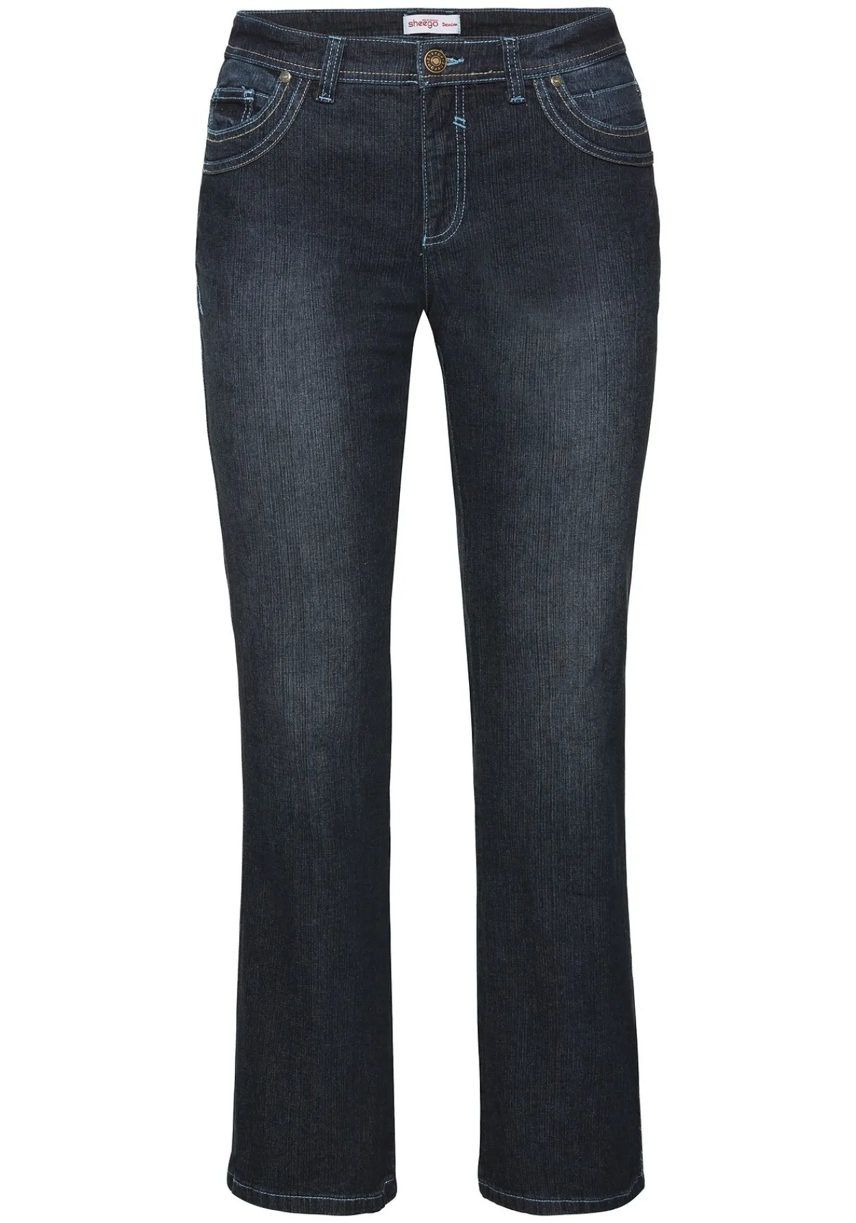 Bootcut-Jeans mit Used-Effekten<sheego Fashion