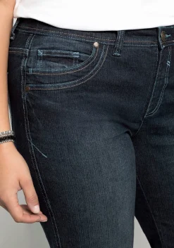 Bootcut-Jeans mit Used-Effekten<sheego Fashion