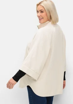 Cape-Jacke mit 3/4-Arm, mit Wolle<sheego Sale