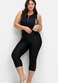 Capri-Badehose mit innenliegendem, fixiertem Slip<sheego Fashion