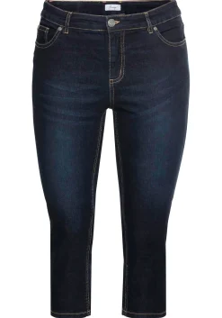 Caprijeans mit Kontrastnähten und Catfaces<sheego Best