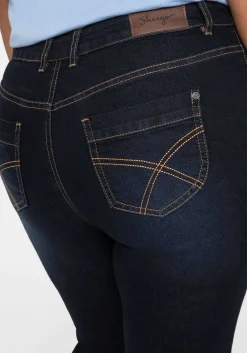 Caprijeans mit Kontrastnähten und Catfaces<sheego Best