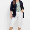 Caprijeans mit Teilgummibund und Glitzersteinen<sheego New