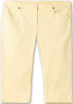 Caprijeans mit Teilgummibund und Glitzersteinen<sheego Online