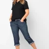 Caprijeans mit Used-Effekten<sheego Fashion