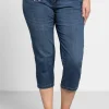 Caprijeans mit Used-Effekten<sheego Clearance