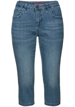 Caprijeans mit Used-Effekten<sheego Clearance