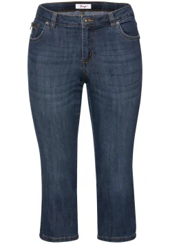 Caprijeans mit Used-Effekten<sheego Fashion