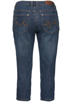 Caprijeans mit Used-Effekten<sheego Fashion