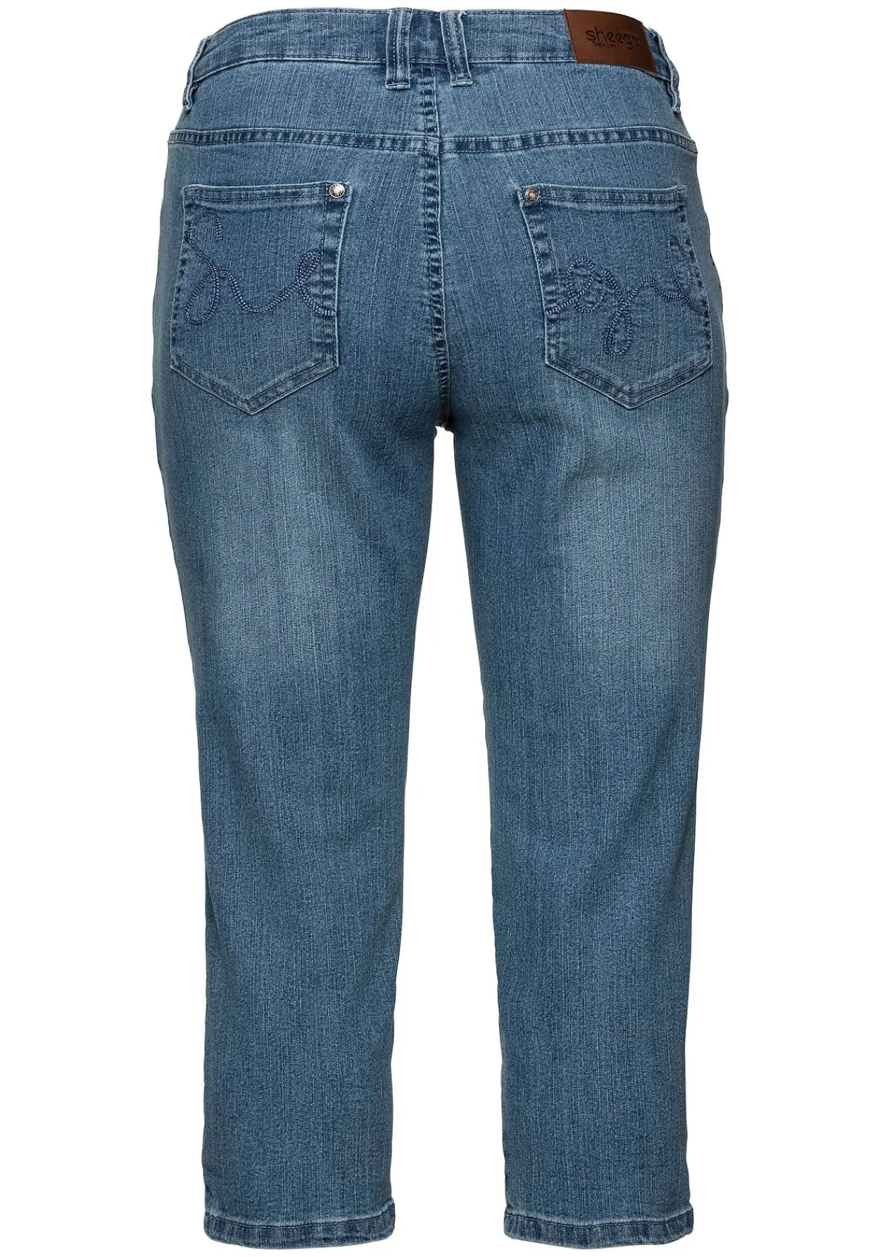 Caprijeans mit Used-Effekten<sheego Clearance