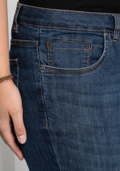 Caprijeans mit Used-Effekten<sheego Fashion