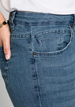Caprijeans mit Used-Effekten<sheego Clearance