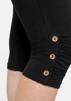 Caprileggings mit Raffung und Deko-Knöpfen am Saum<sheego Sale